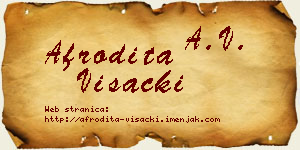 Afrodita Višacki vizit kartica